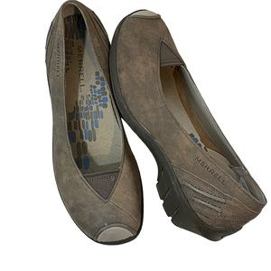 Merrell Comfort Leather Loafers 6 Isabella Brindle Slip On